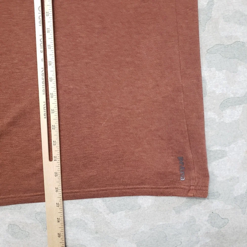 Prana‎ Shirt Mens Medium Brown Quarter Zip Long Sleeve Outdoors